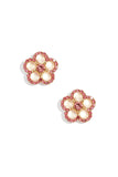 Manschettenknöpfe aus Legierung, Blumenmuster, lässig-schlichte Serie, Damenschmuck