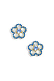 Manschettenknöpfe aus Legierung, Blumenmuster, lässig-schlichte Serie, Damenschmuck